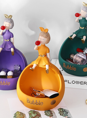 轻奢进门口放钥匙收纳摆件入户玄关客厅家居鞋柜电视柜房间装饰品