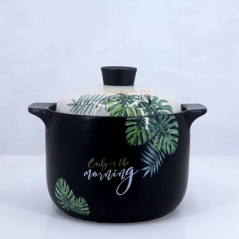 特大砂锅粥耐高温6升家用小号商用陶瓷平底不粘沙锅煲汤锅炖肉锅