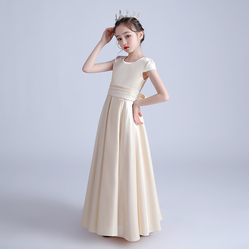 女大童小提琴钢琴演出晚礼服高端儿童生日宴会合唱团指挥气质长裙