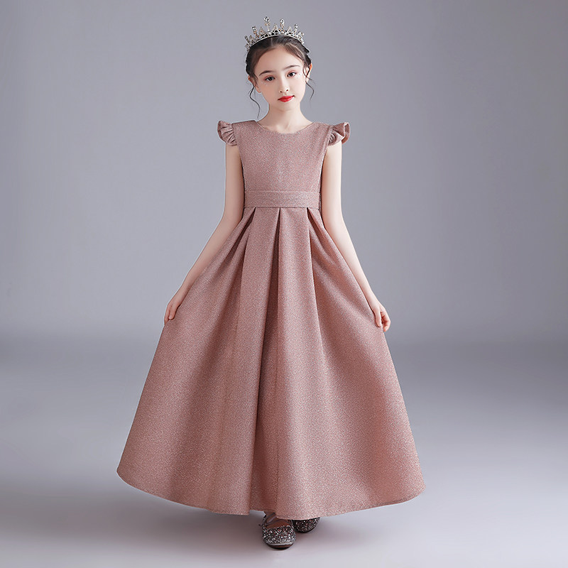 女童婚纱生日宴会长款公主裙高端儿童主持人小提琴钢琴演出晚礼服