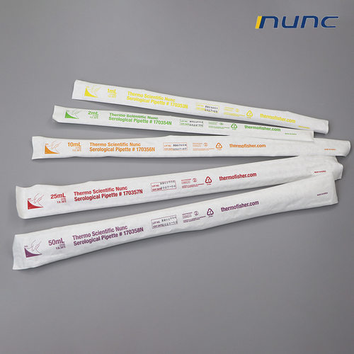 赛默飞Nunc一次性血清移液管助吸器PS聚苯乙烯1.2.5.10.25.50ml
