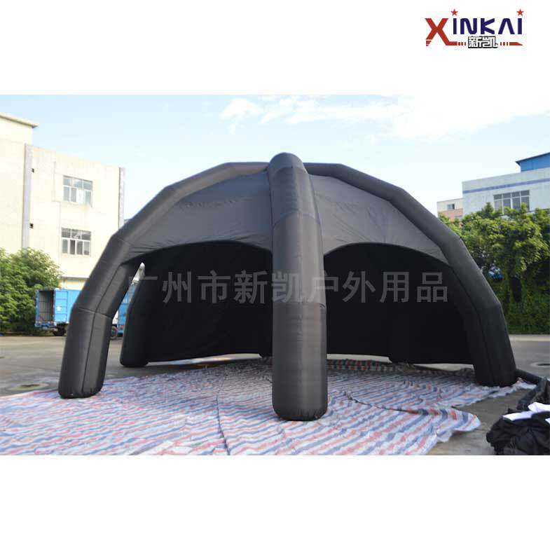 厂家直销 户外活动露营遮光 仿真动物六角爪黑蜘蛛充气帐篷