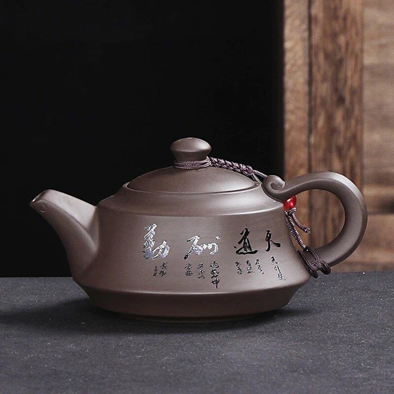 原矿紫砂壶 450cc 泡茶壶喝茶壶功夫茶茶具传统中国风半手工圆形