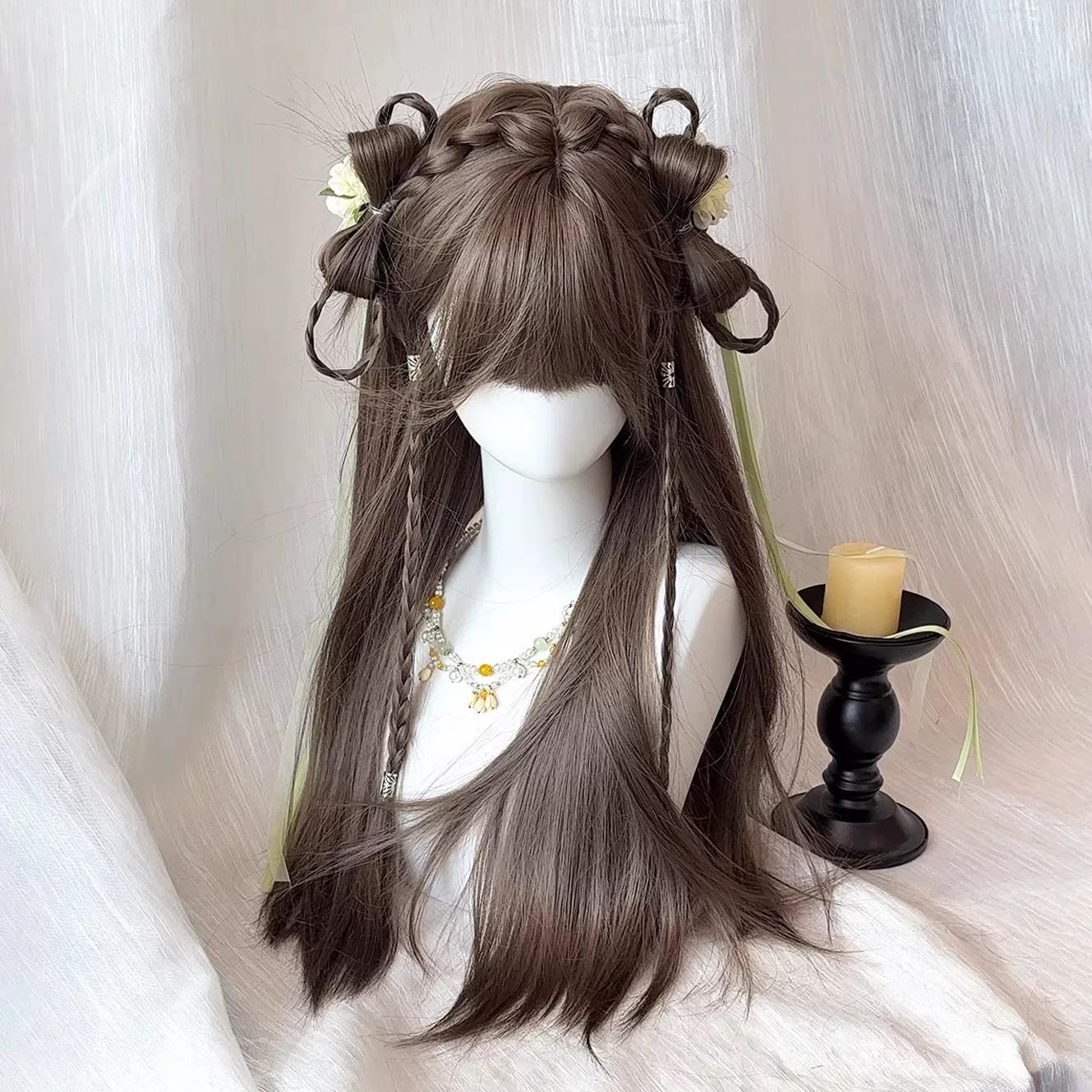 【小师妹】汉服假发女新中式编好发出古风长直发自然仿真发全头套