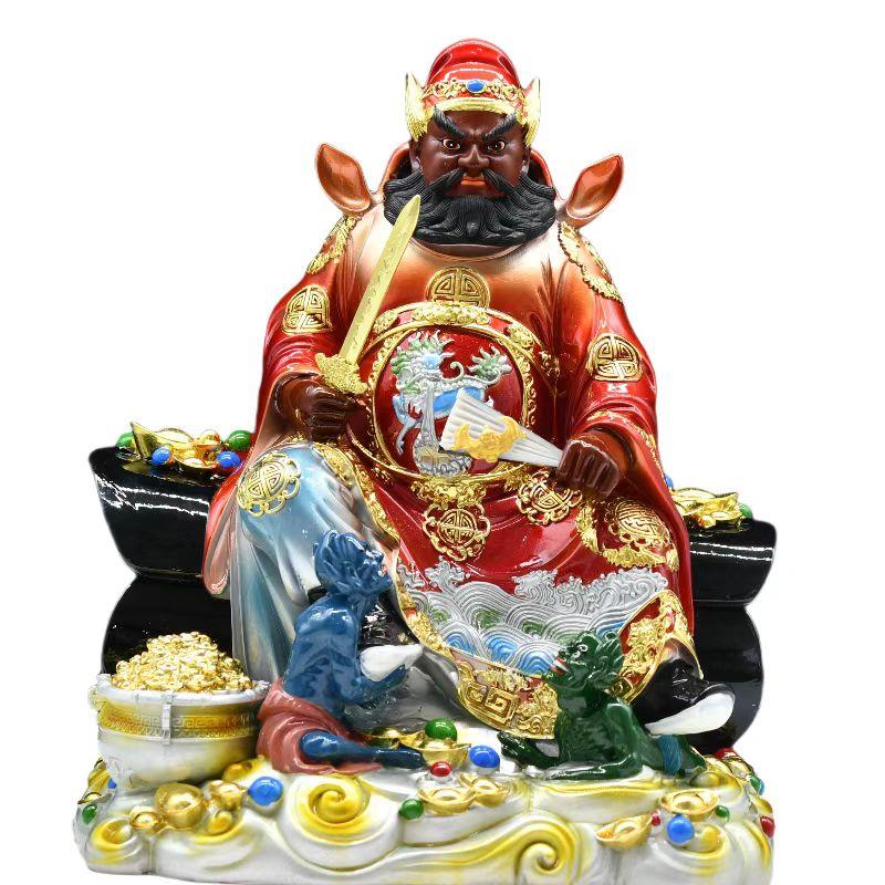 树脂钟馗佛像彩绘钟馗神像升棺发财家用供奉镇宅摆件佛具工艺摆件