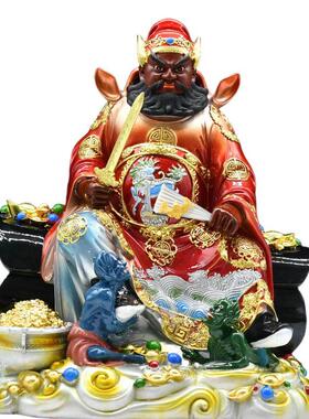 树脂钟馗佛像彩绘钟馗神像升棺发财家用供奉镇宅摆件佛具工艺摆件