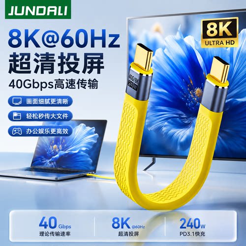 双Type-C超短PD240W公对公线