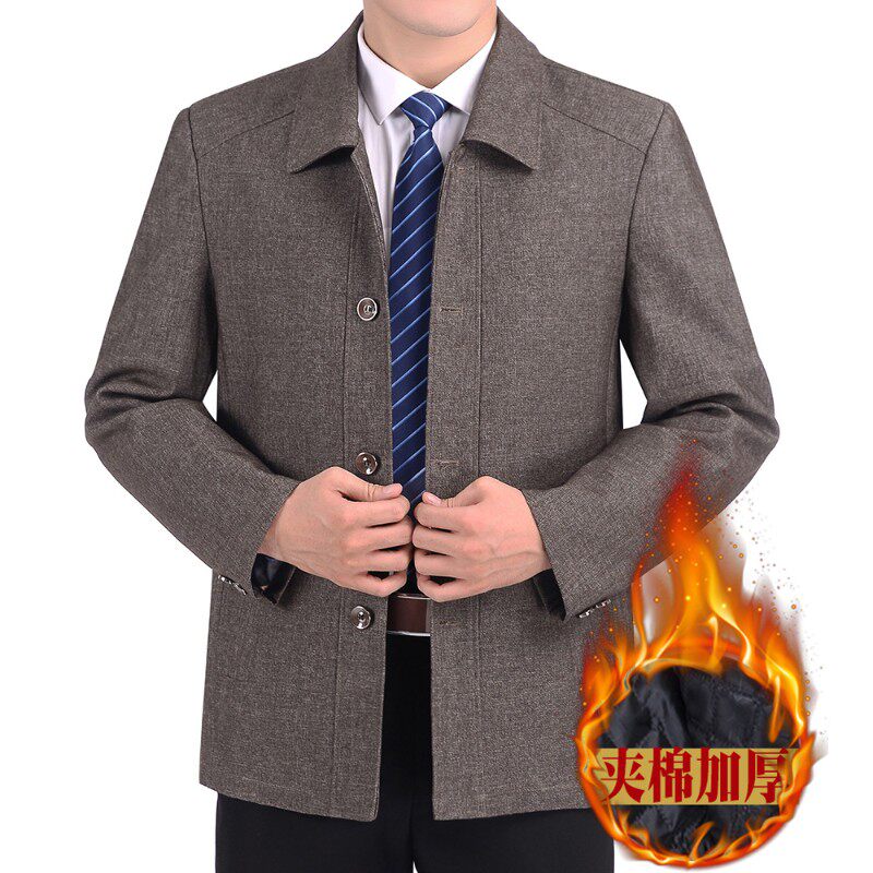 秋季外套男中年男士夹克男春秋中老年休闲男装夹克衫爸爸外穿上衣