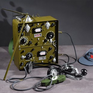 复古铁艺怀旧老式 饰 电台发报机电报机模型橱窗摆件摄影道具店铺装