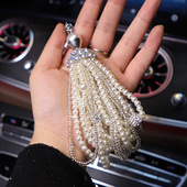 车用钥匙挂扣挂坠小车锁匙挂饰 珍珠女神款 汽车钥匙扣挂件时尚 韩式