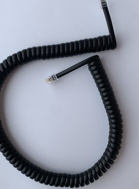 RJ9电话线 4p4c电话手柄线电话听筒线 3.66米 高弹力不打结不变形