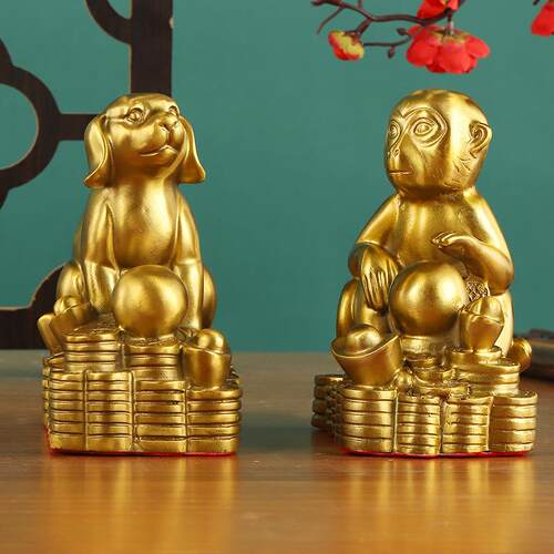 奇门化解命盘冲墓黄铜元宝羊摆件金钱羊领头羊丁己庚艮宫入墓门迫