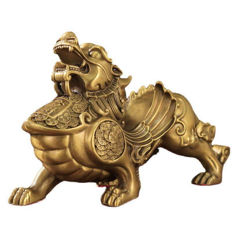 铜貔貅摆件一对四方纳财皮丘大小号家居客厅装饰品开业礼品