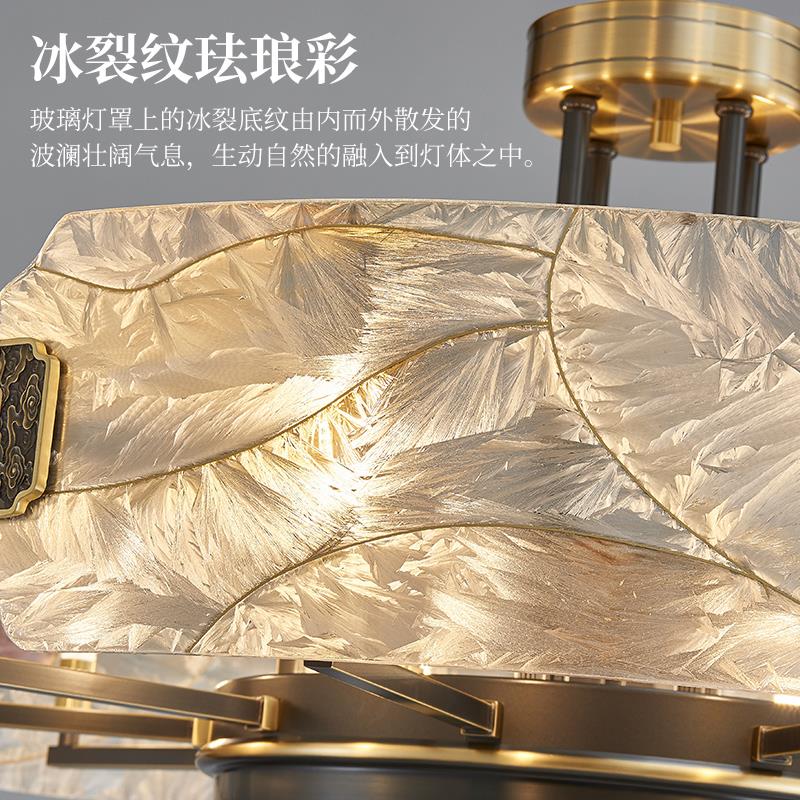珐琅彩新中式吊灯全铜客厅主灯餐厅卧室大气中国风高端别墅吸顶灯