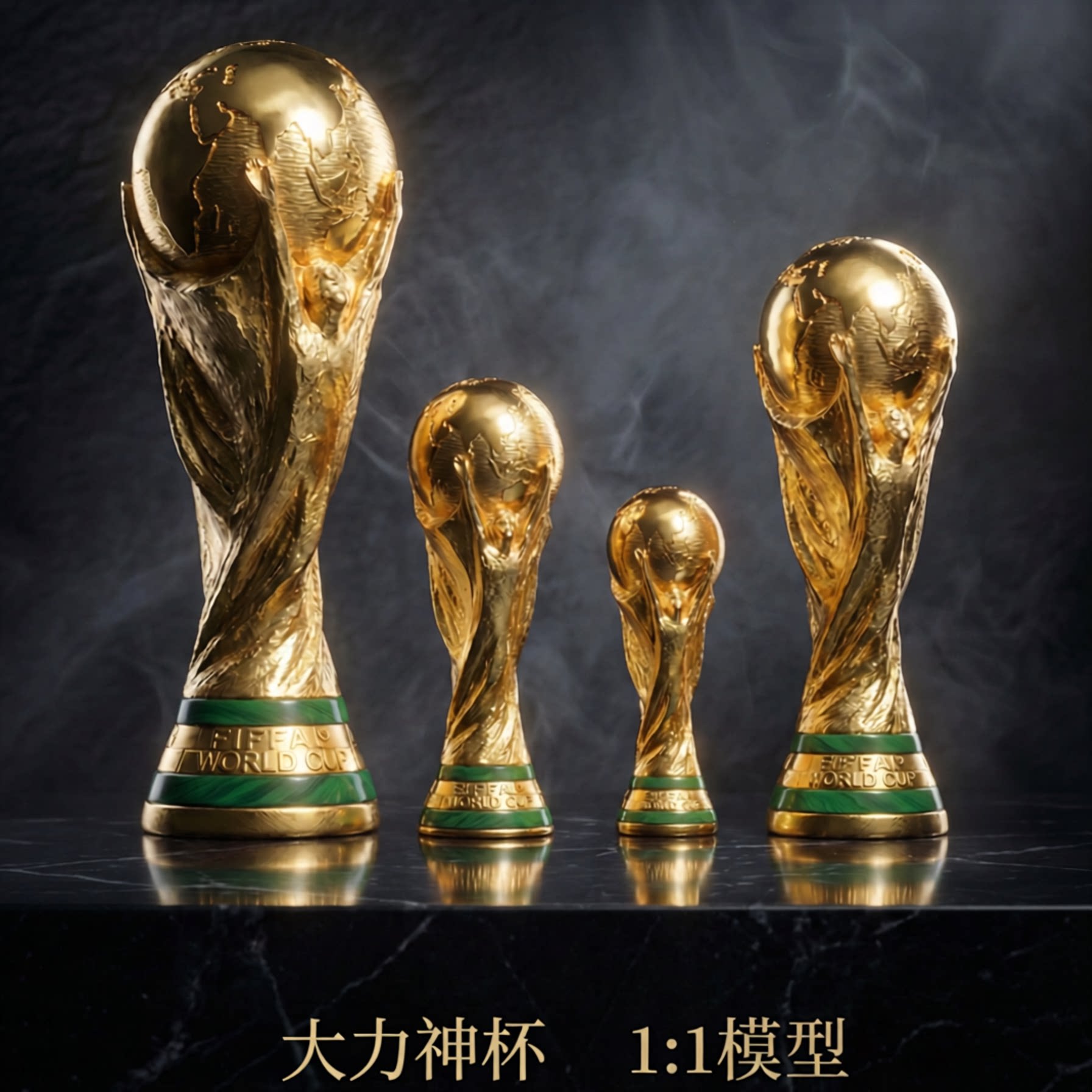 2026年世界杯奖杯大力神杯足球模型3d摆件纪念品1比1周边体育运动会冠军比赛优秀球员射手守门员金靴金球定制图片
