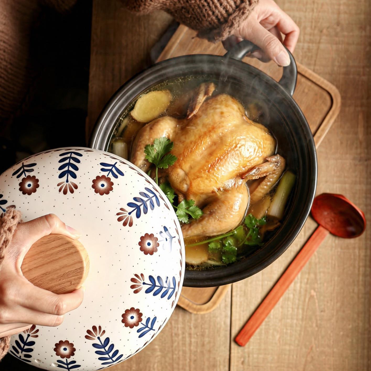 炖肉锅家用砂锅炖整只鸡砂锅燃气灶专用煮粥专用锅土陶锅汤锅商用