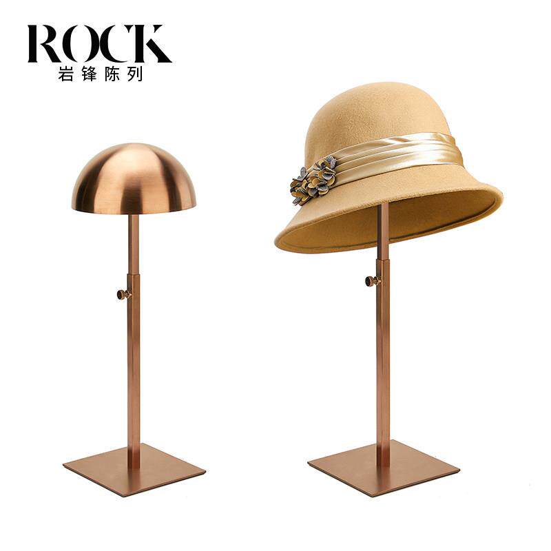 简约不锈钢帽子展示架帽托架上墙帽架桌面帽撑服装店帽子陈列道具