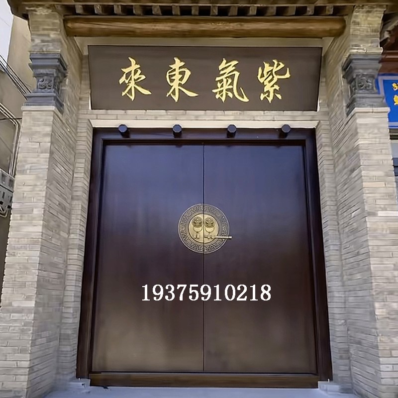 实木大门别墅四合院大门农村自建房庭院木门仿古中式祠堂寺庙木门