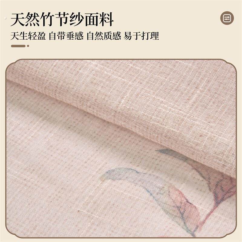 新中式半开门帘隔断帘免打孔卧室防隐私房间浴室2025新款遮挡帘子