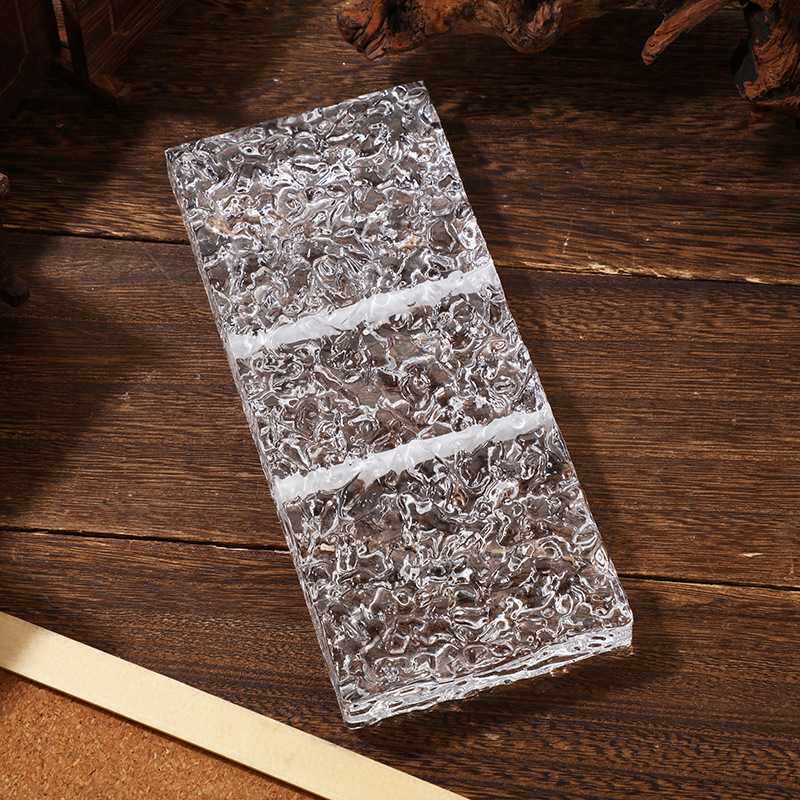 透明实心玻璃砖挂片方形空心水晶砖头玄关屏风隔断背景玻璃墙