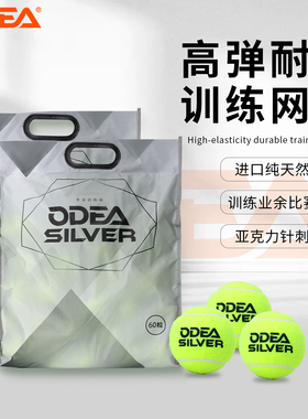 ODEA欧帝尔SILVER网球专业高级训练比赛球DD2网球无压60粒装网球