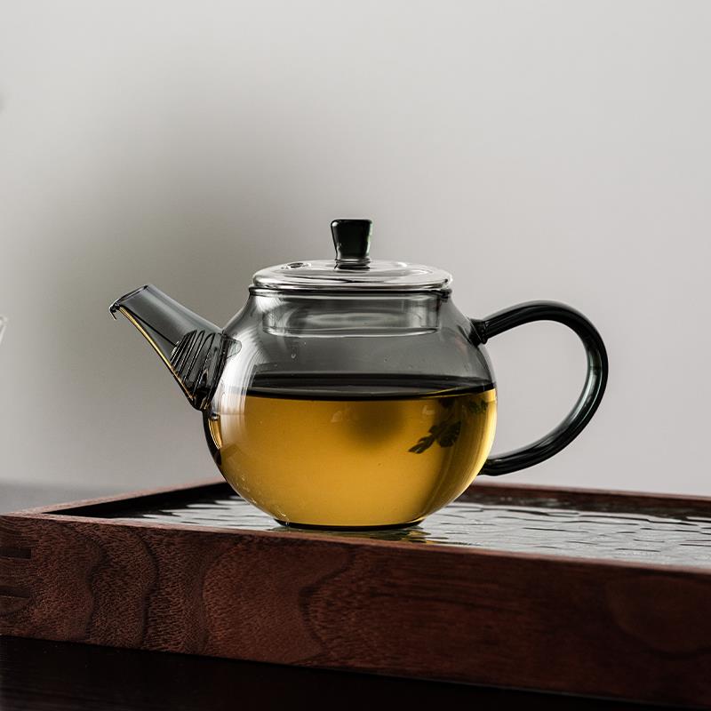 耐热玻璃迷你小茶壶简约家用过滤绿茶壶可加热泡茶壶功夫茶具单壶