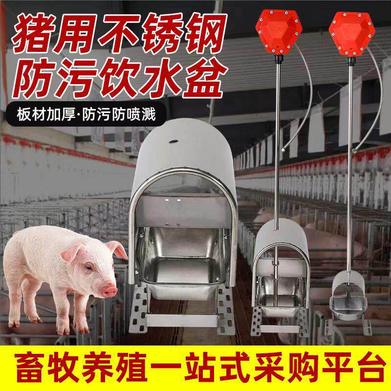猪用不锈钢防污饮水盆全自动猪用饮水器仔猪用喝水槽猪场饮喝水碗