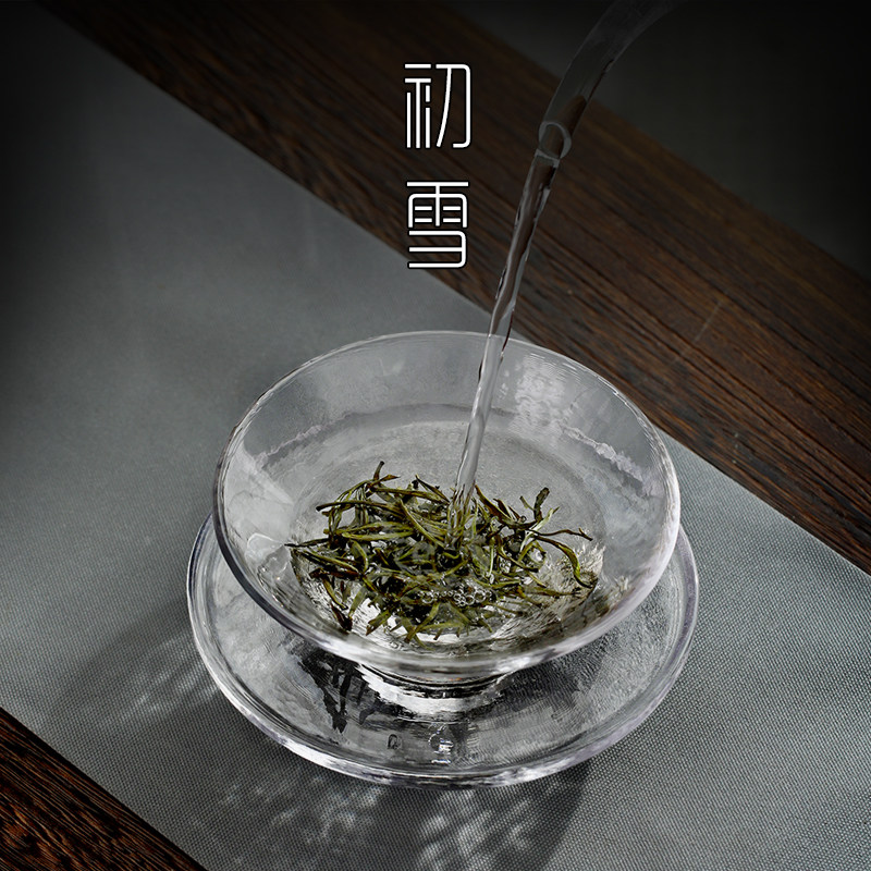仿古大号斗笠杯玻璃茶盏主人杯单杯绿茶点茶茶碗功夫茶泡茶茶艺碗