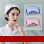 护士帽女白色加厚燕尾帽医院粉色蓝色加杠卫校实习生薄款 护士帽子