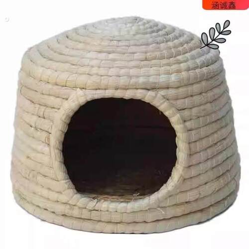 兔子草窝仓鼠窝保暖冬松鼠荷兰猪龙猫豚鼠刺猬宠物用品兔子屋编制