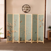 实木屏风隔断客厅现代中式 原木竹制折屏酒店办公室双面玄关门屏风