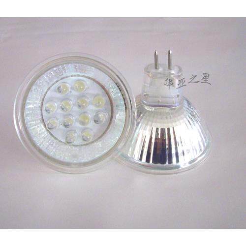 220V LED12珠暖白光红黄蓝绿彩色 MR16灯杯LED灯珠GU5.3插脚