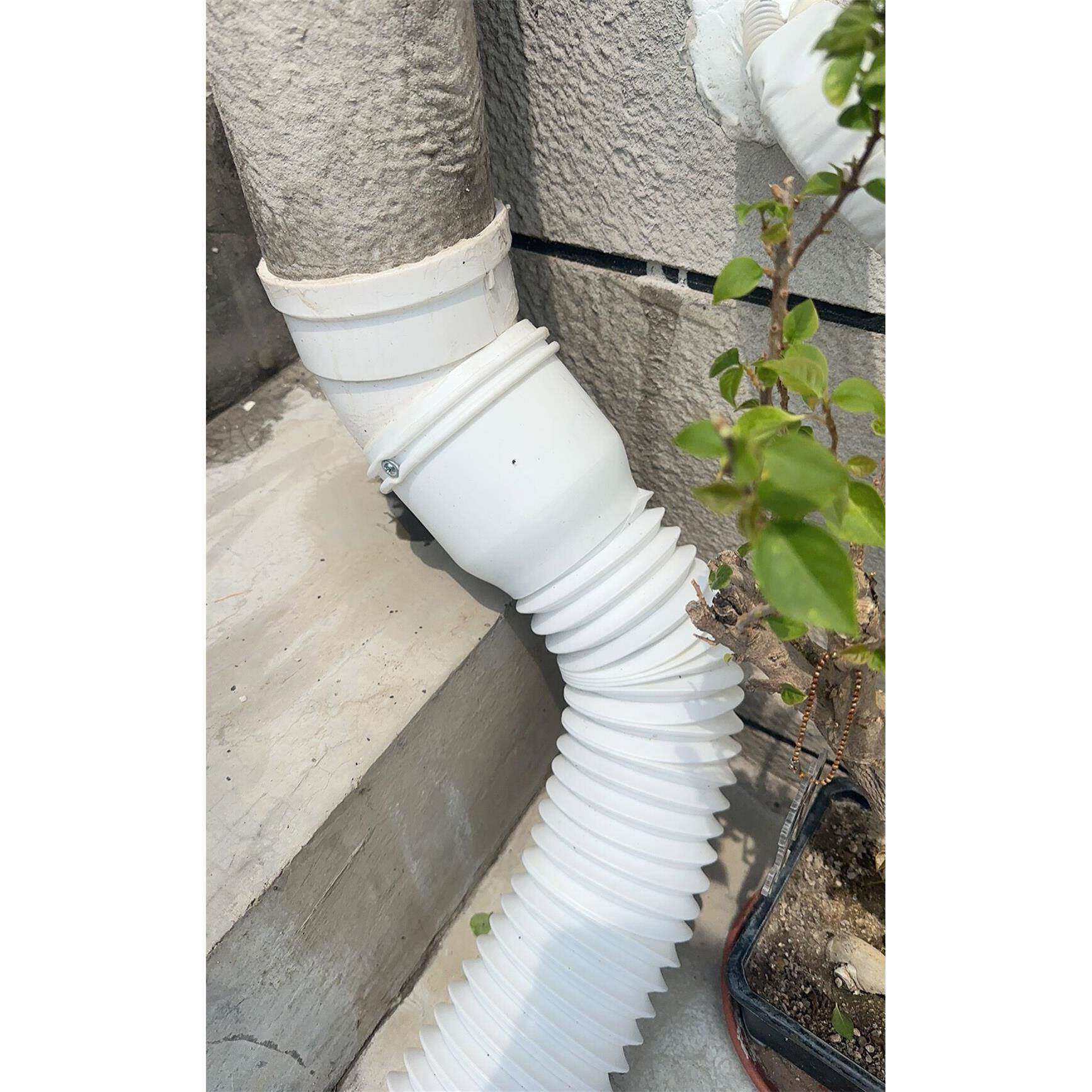 室外排水管圆形伸缩排气管道外墙软管11CM75口径排风雨水管延长管