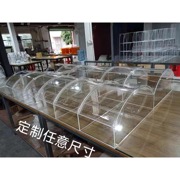 亚克力面粉箱透明堆头盒冰糖红枣白糖红糖五谷杂粮弧形透明展柜箱