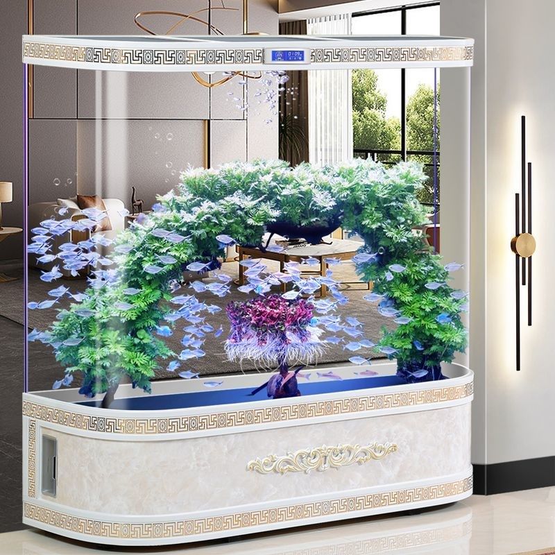 2024年新款家用客厅落地小型鱼缸生态循环过滤免换水一体式水族箱,宠物/宠物食品及用品,底柜/落地缸,淘宝优惠券,粉丝福利购,淘宝优惠卷