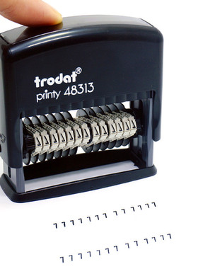 Trodat卓达48313自动出油回墨印章数字可调13位0-9档案编号日期章