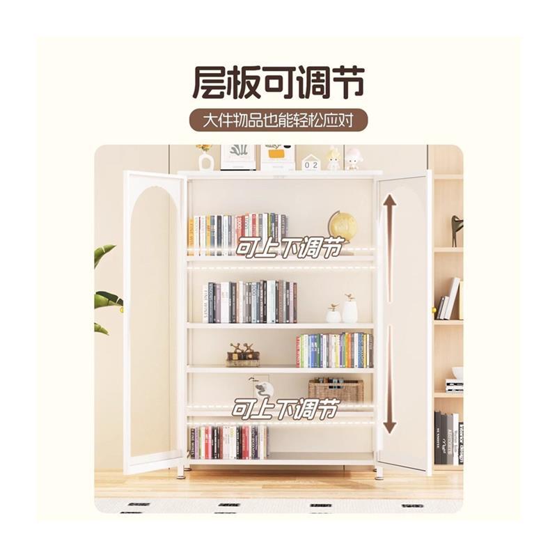 书架可移动儿童多层钢制展示储物柜儿童收纳书柜落地钢制防尘书柜