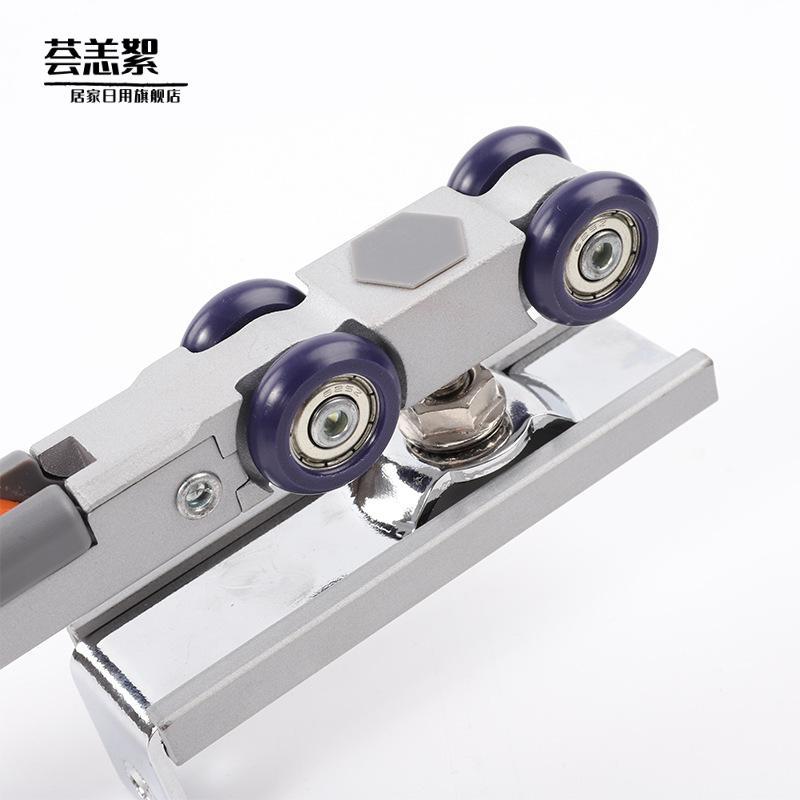 双向缓冲吊轮移门滑轮阻尼静音推拉木门重型导轨卫生间厨房吊轨道