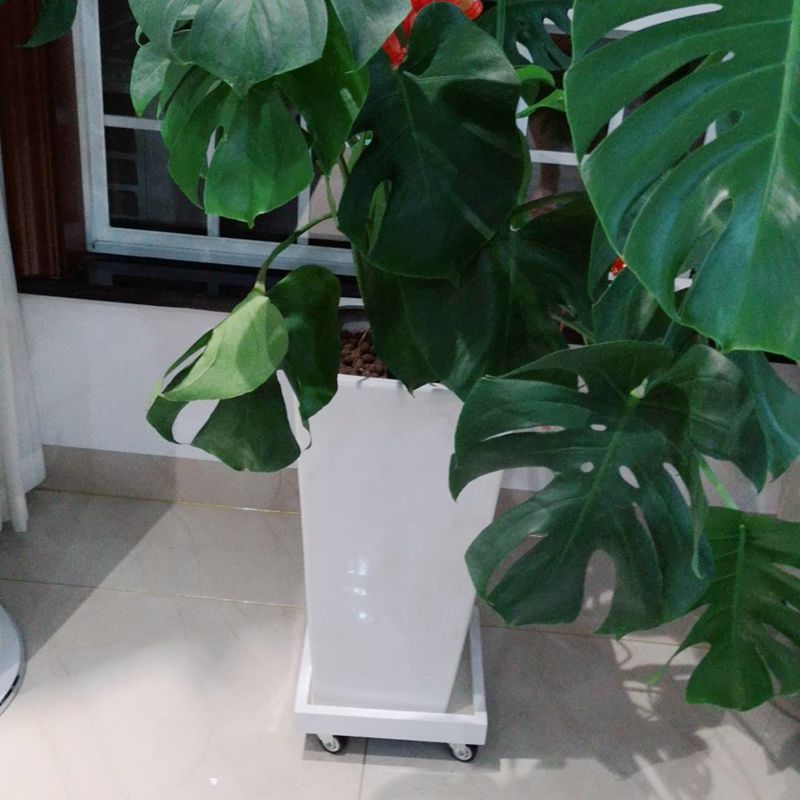 正方形花盆托接水托盘带轮新型塑胶移动底盘万向轮底座大尺寸垫底