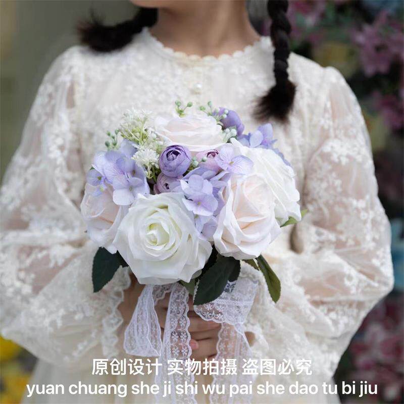 花童手捧花小清新原创小众设计姐妹仿真花束办公桌插花