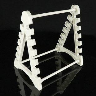 实验室白色塑料梯形移液管架PP刻度吸管架12位组合双面滴定管架子