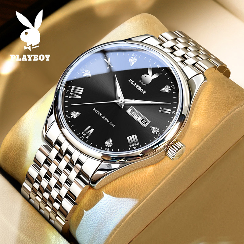 男士手表花花公子男款正品简约潮流官方旗舰店防水品牌男腕表礼物