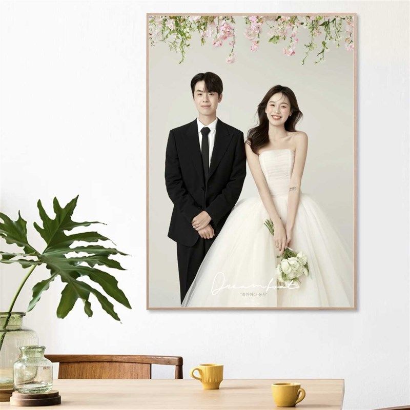 定制婚纱照挂墙洗照片加相框制作床头结婚照全家福水晶大照片打印,家居饰品,相框/画框,淘宝优惠券,粉丝福利购,淘宝优惠卷