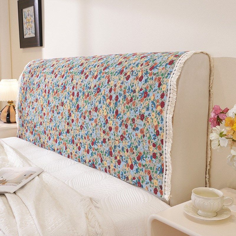 轻奢美式床头盖布通用木床靠背套防尘盖巾布艺床头遮丑神器高级感,居家布艺,床头罩,淘宝优惠券,粉丝福利购,淘宝优惠卷