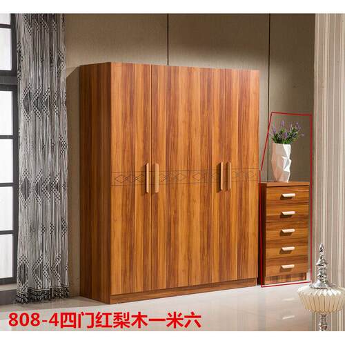 大衣柜加高带顶柜23，456平开门整体板式家具组合组装实木质衣柜