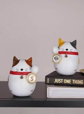 2024年新品Zuny动物摆件招财猫礼物客厅好运招财室内开店送礼物