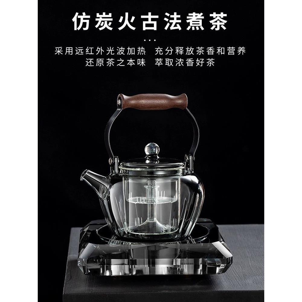 高端水晶电陶瓷炉玻璃茶壶水壶专用保健壶家用蒸壶