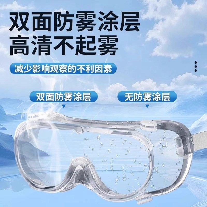 护目镜防灰尘不起雾防飞溅劳保防风沙自行车骑行登山风镜可戴眼镜