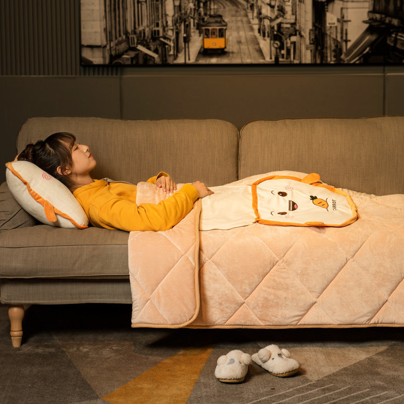 抱枕被子两用二合一午休加厚汽车折叠车用枕头办公室午睡毯子靠枕,居家布艺,抱枕被,淘宝优惠券,粉丝福利购,淘宝优惠卷