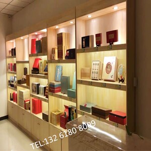 实木红酒柜展示柜白酒柜展示架超市烟柜茶叶柜陈列柜特产货架展柜